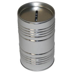 Our products: Oil Barrel money tin, Art. 3022
