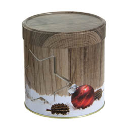 Onze producten: Ster van hout in peperkoekblik, Art. 7041