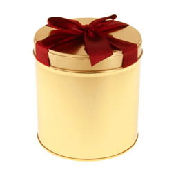 Geschenkdosen: red ribbon Gold 	