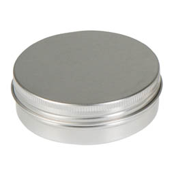 Eindrückdeckeldosen: Dose aus Aluminium, 100ml,  mit Schraubdeckel; runde Schraubdeckeldose, blank, mit Schutzlack.