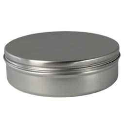 Kühlschrankdosen: Dose,125 ml, aus Aluminium mit Schraubdeckel; runde Schraubdeckeldose, mit Schutzlack.