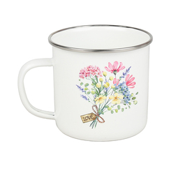 Unsere Produkte: Becher mit Blumenmotiv